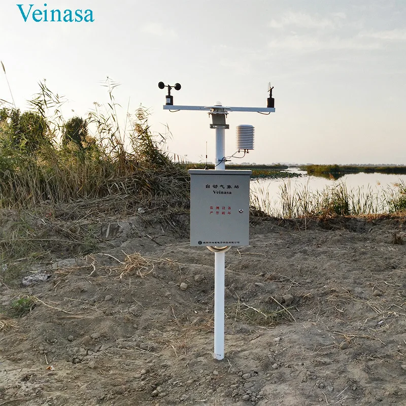 Veinasa Wetland Weather Station AAWS706 with GPRS Wireless Transmission and Multi-Parameter Monitoring Factory Direct