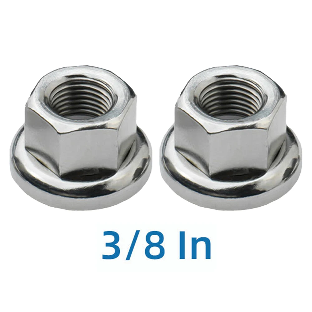 Fixed Gear Hub Nut Front Rear Drum Axle Bushing M9 M10 3/8in Dual Nuts Riveted Anti-skid Texture Firm Hold Cap Accessories Parts