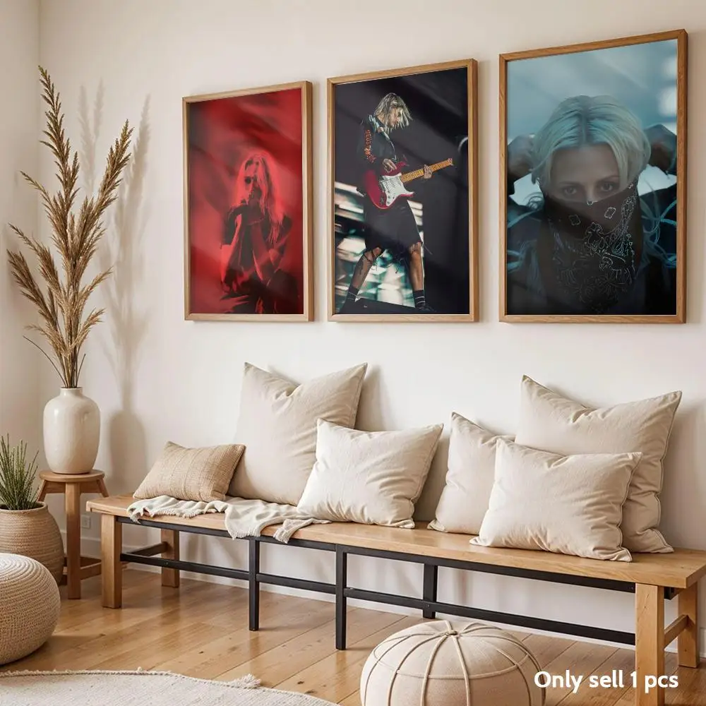 Guitarist E-Emily Armstrong Poster Modern Self-Adhesive Art Wall Decals for Bedroom & Living Room Home Decor, Great Gift Idea