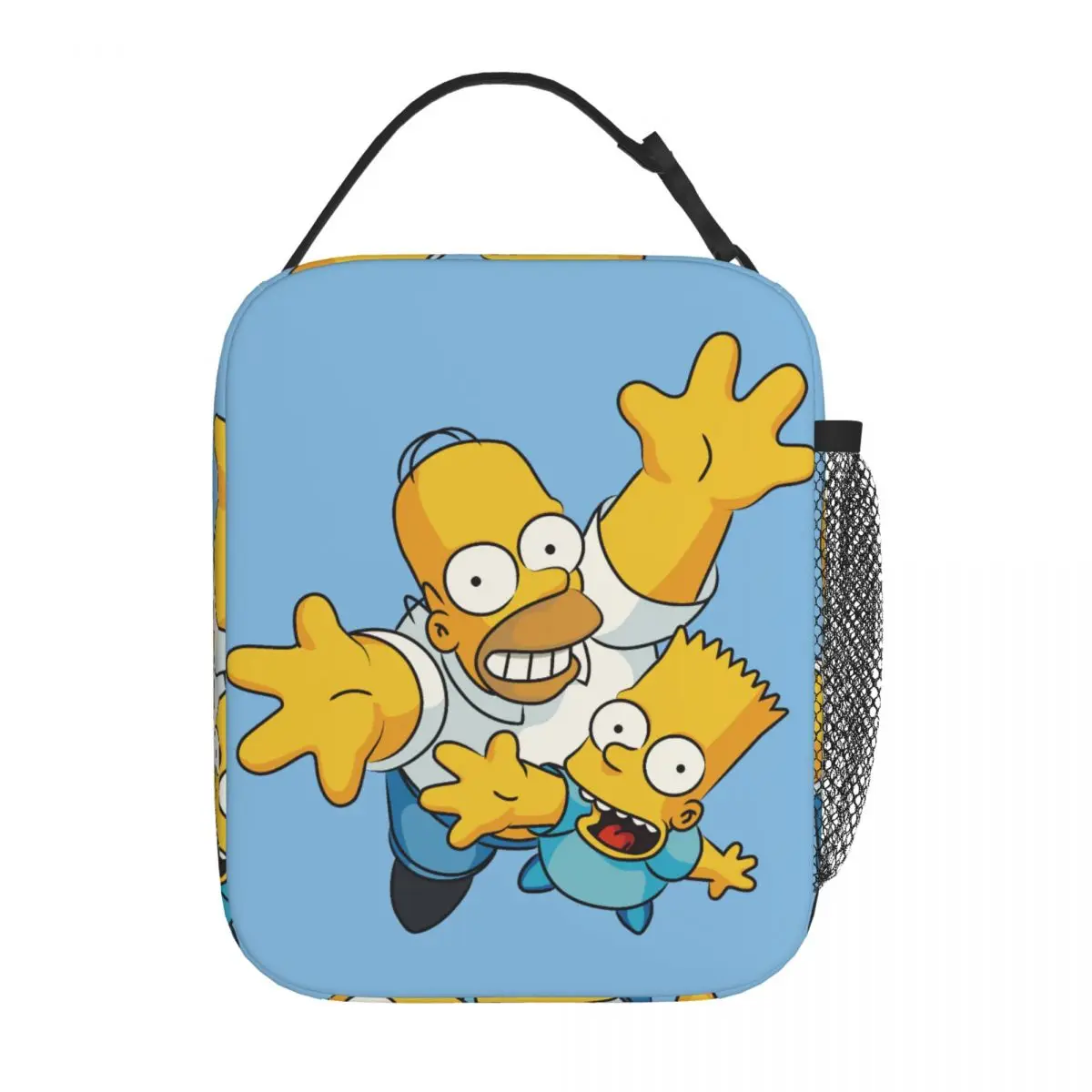كارتون ذا سمبسنز معزول أكياس الغداء قدرة عالية حاوية الغداء حقيبة للحفاظ على البرودة حمل علب الاغذية المدرسة في الهواء الطلق الرجال النساء #1