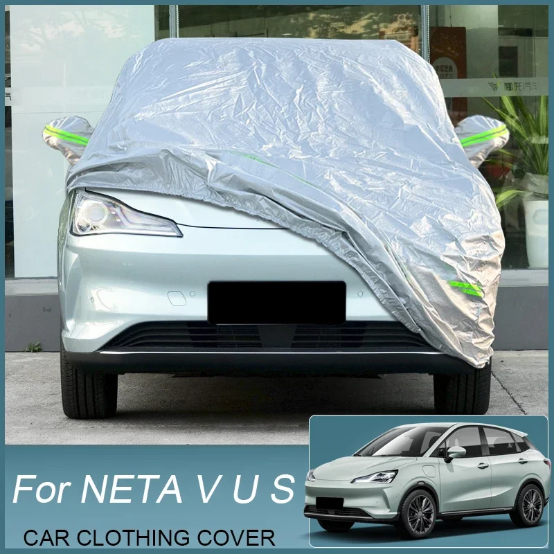 

Full Car Cover Rain Frost Snow Dust Waterproof Anti-UV Protect Cover For NETA S U V 2022-Present External Auto Accessories