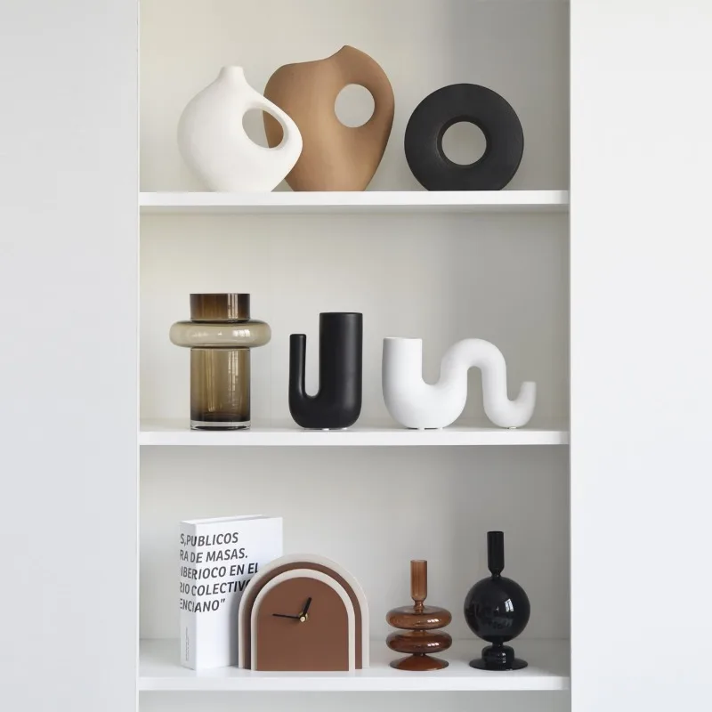 

Modern style, earth color, art, soft decorations, ornaments, home furnishings, living room, wine cabinet furnishings