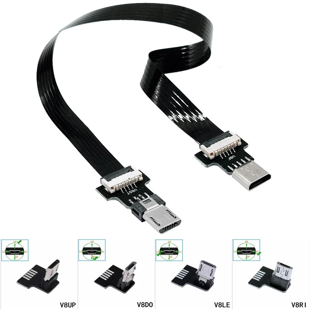 

Android extension cable, mobile data cable, charging 90 degree elbow micro USB interface extension cable