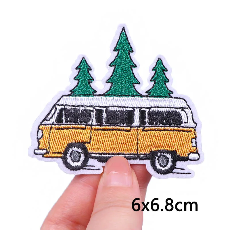 Outdoor Iron On Patches For Clothes Camp Embroidered Patches For Clothing Thermoadhesive Patches On Clothes Stripe Sew On Patch