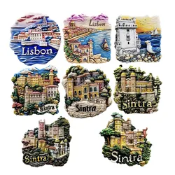 Europe Portugal Sintra Lisbon Resin 3D Fridge Magnets Tourism Souvenir Refrigerator Sticker Handicraft Gift Decoration