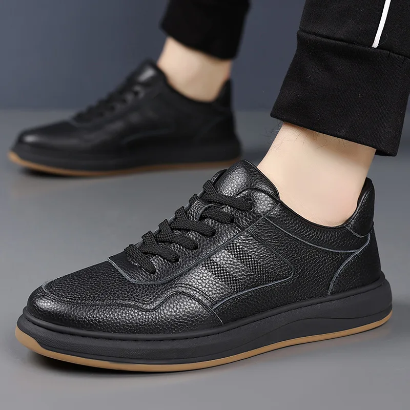 

Высококачественные мужские повседневные кроссовки из натуральной кожи премиум-класса с мягкой подошвой, удобные, прочные, модные.