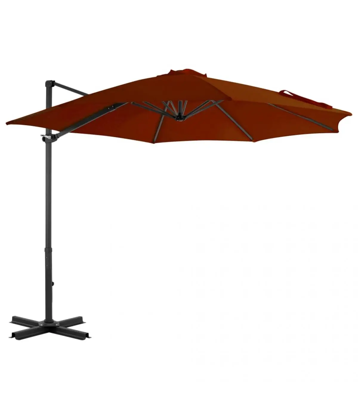 300 cm Tump Umbrella with Terracotta Aluminum Stick