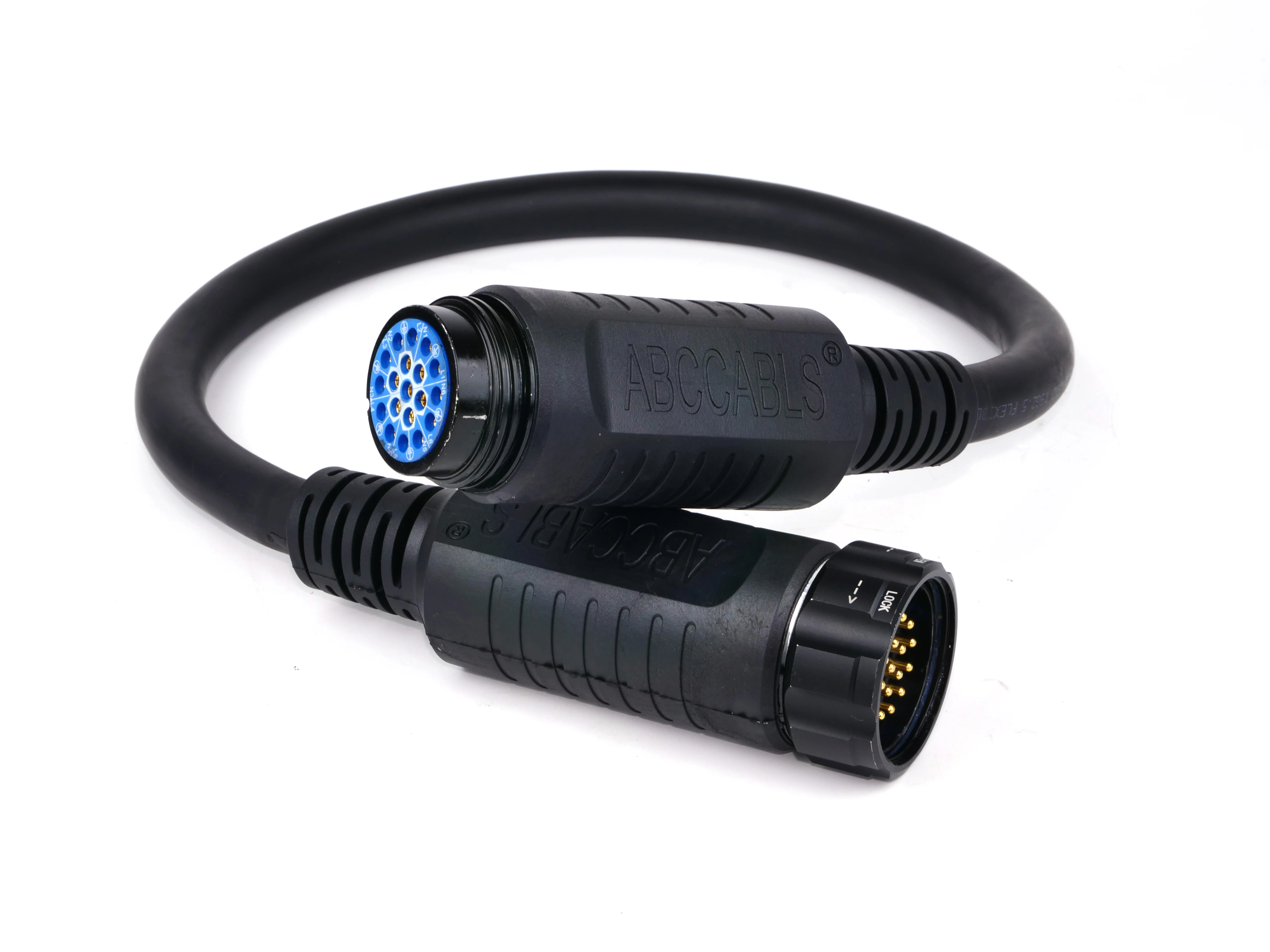 19-core Male-to-female PVC Jacketed Braid Shielded Extension Cord (3x2.5mm) for Stage Power Supply