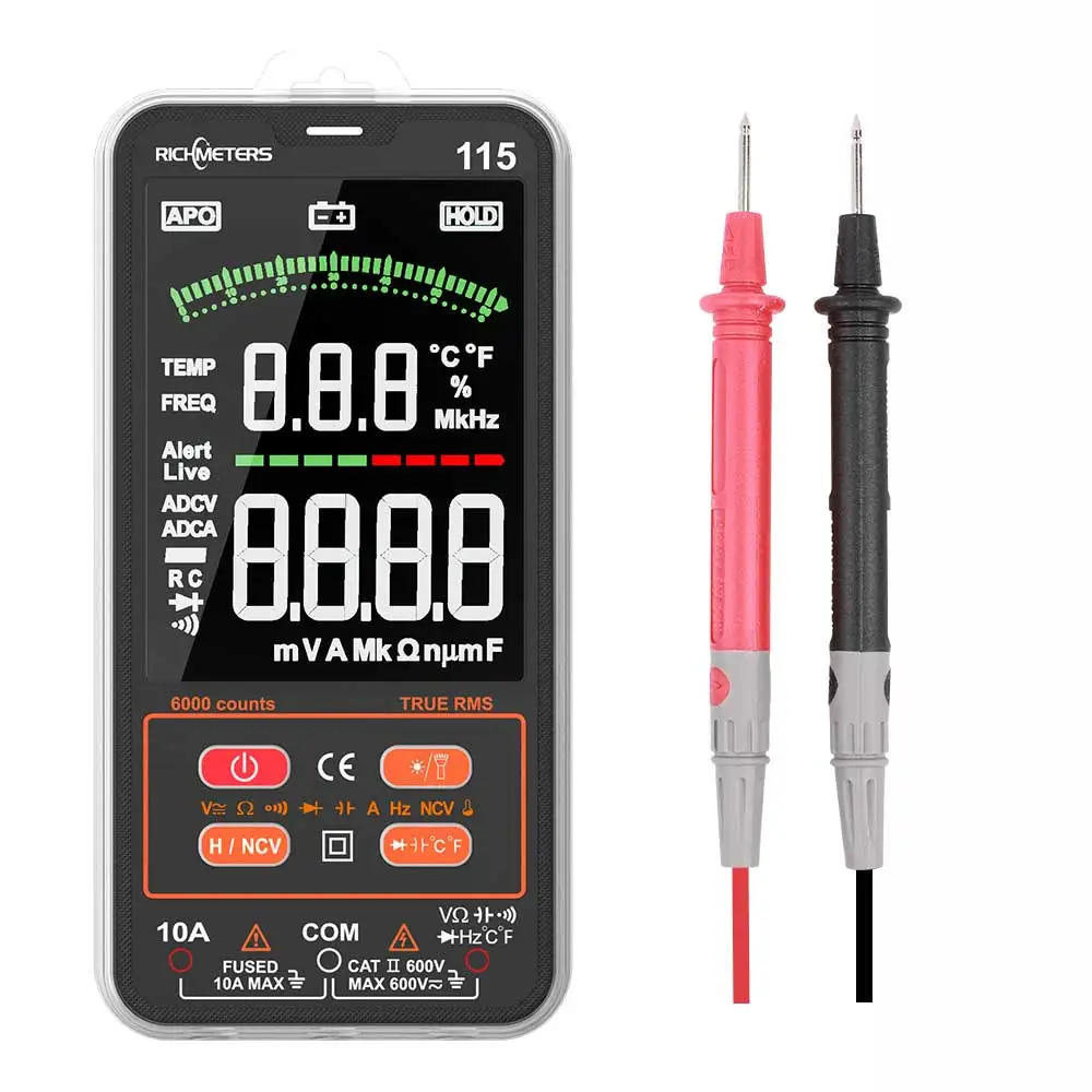 Digital Multimeter 6000 Counts Professional Tester AC/DC Current Voltage Auto-Ranging