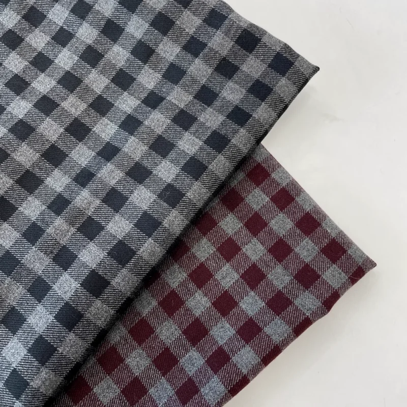 

Red black checkered fabric for tablecloths and curtains, diy handmade polyester cotton fabric