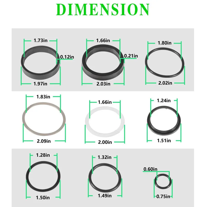 AE43288 Hydraulic Cylinder Sealing kit Suitable for John Deere 430 6500 385 6100 375 566 435 6600 530 1207 330 446 1217 335 466