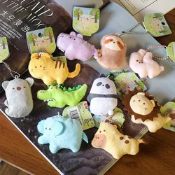 5cm Zoo Series Plush Backpack Pendant Tiger Panda Lion Crocodile Toys Hobbies Soft Plush Stuffed Key Chain Bag Car Key  Gifts