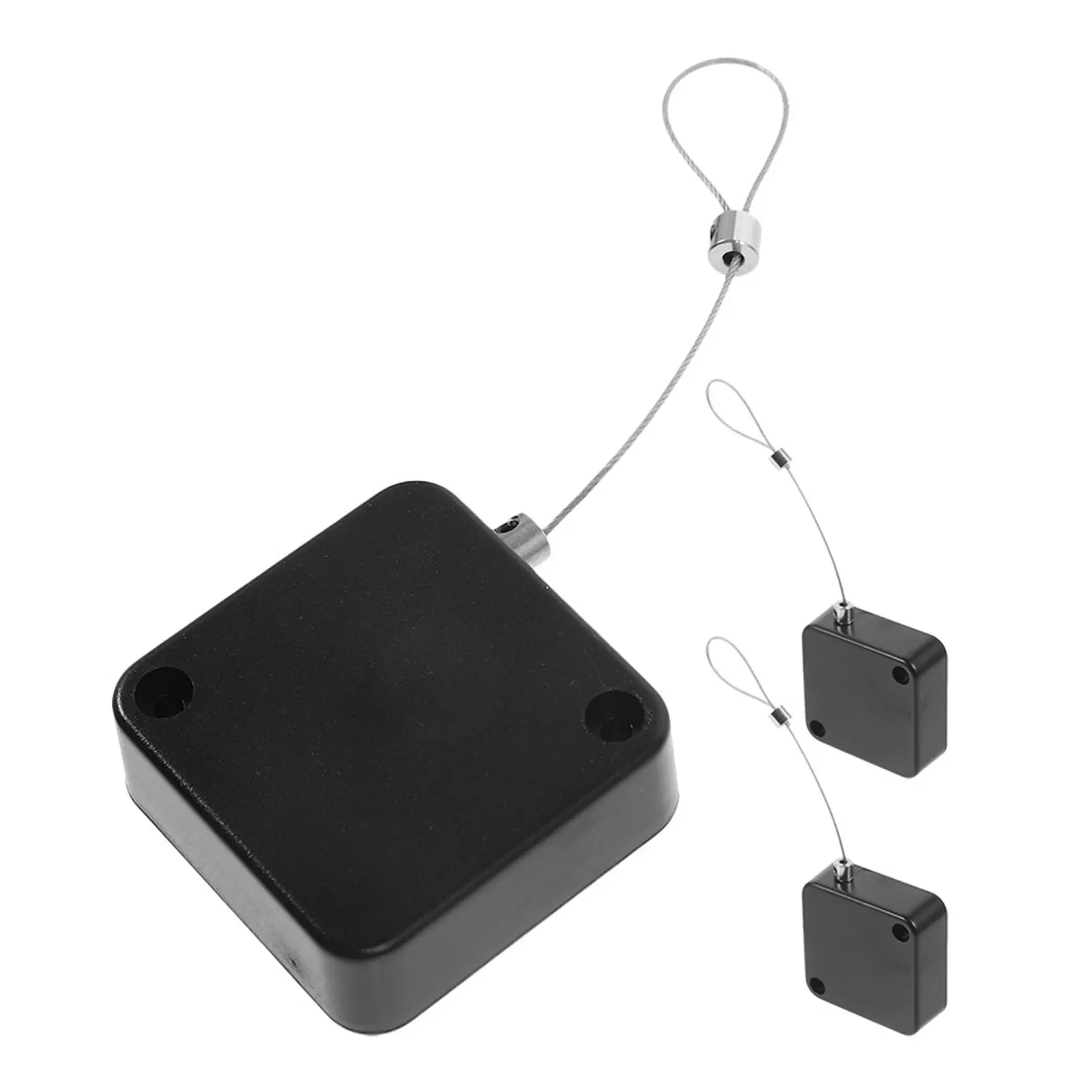 3Pcs Retractable Cable Holder Box Anti-Lost Steel Wire Security Lock Telescopic Design for Laptop Tablet Monitor Outdoor Travel - view 2