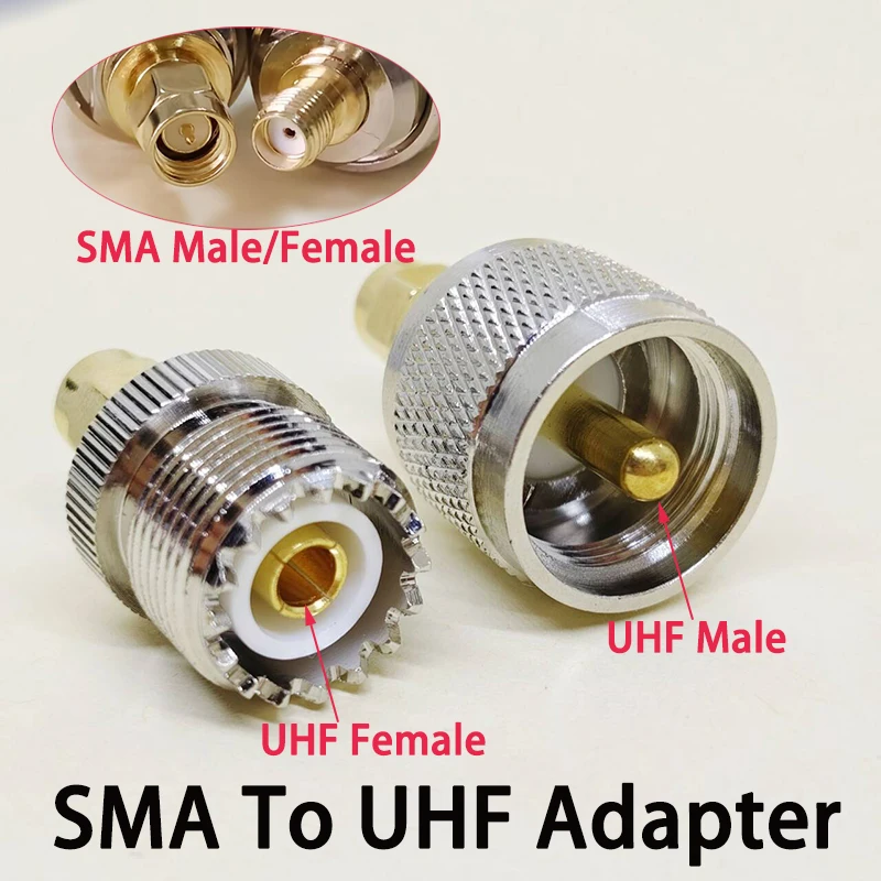1PC SMA To UHF Adapter PL259 Male SO239 Female To SMA Female Male Jack Plug Straight Radio RF Connector Converter