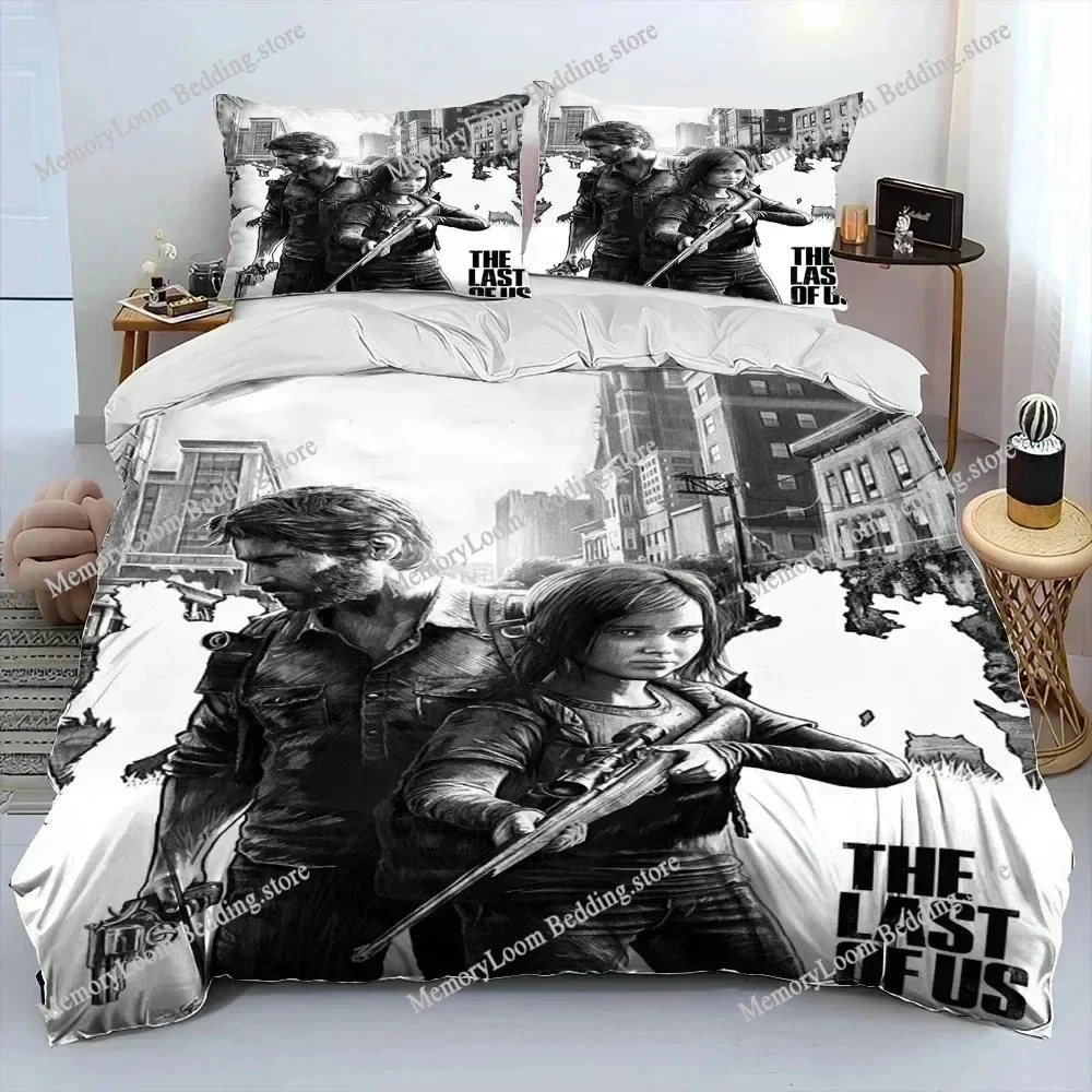 

The Last of Us Horror TV Game Pedro Bedding Set Pillowcase Comforter King Queen Size Boys Adult Duvet Cover Bed Set