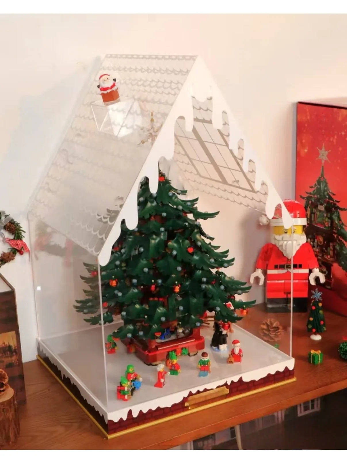 

MOC 2025 TOY 41843stock Christmas Tree Building Blocks Compatible with Children's Toys Birthday Gift 3171 Pieces