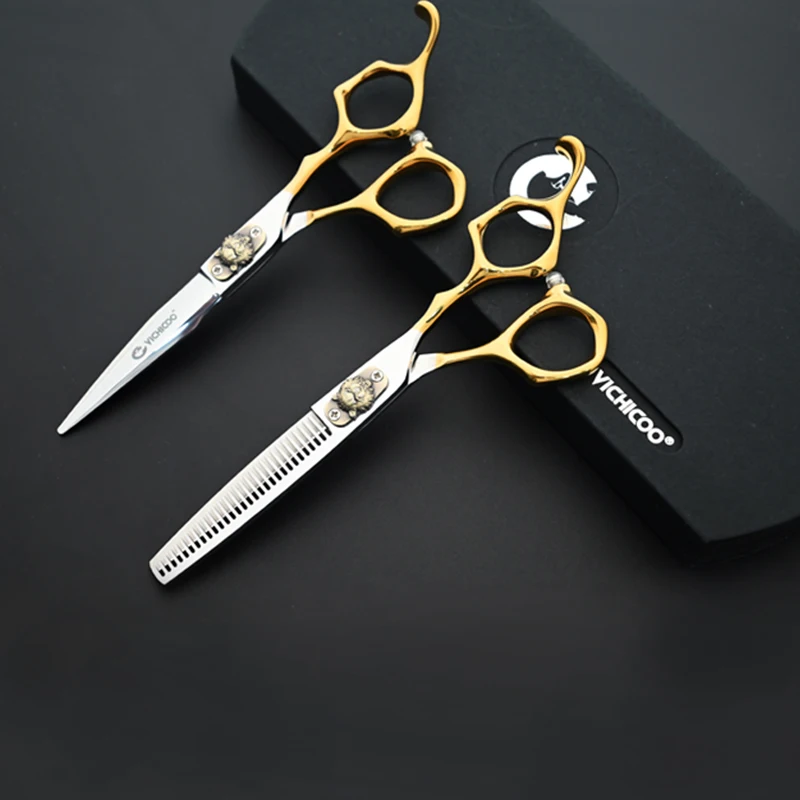 VICHICOO VF8-60 Professional Complete Barber Kit With Gold Plated Handles Barber Scissors