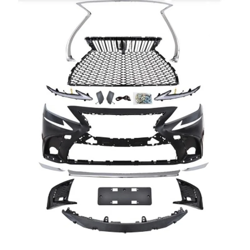 High Quality 2018 Camry Facelift Body Kit Front Lip Rear Bumper PP Auto Modification Parts