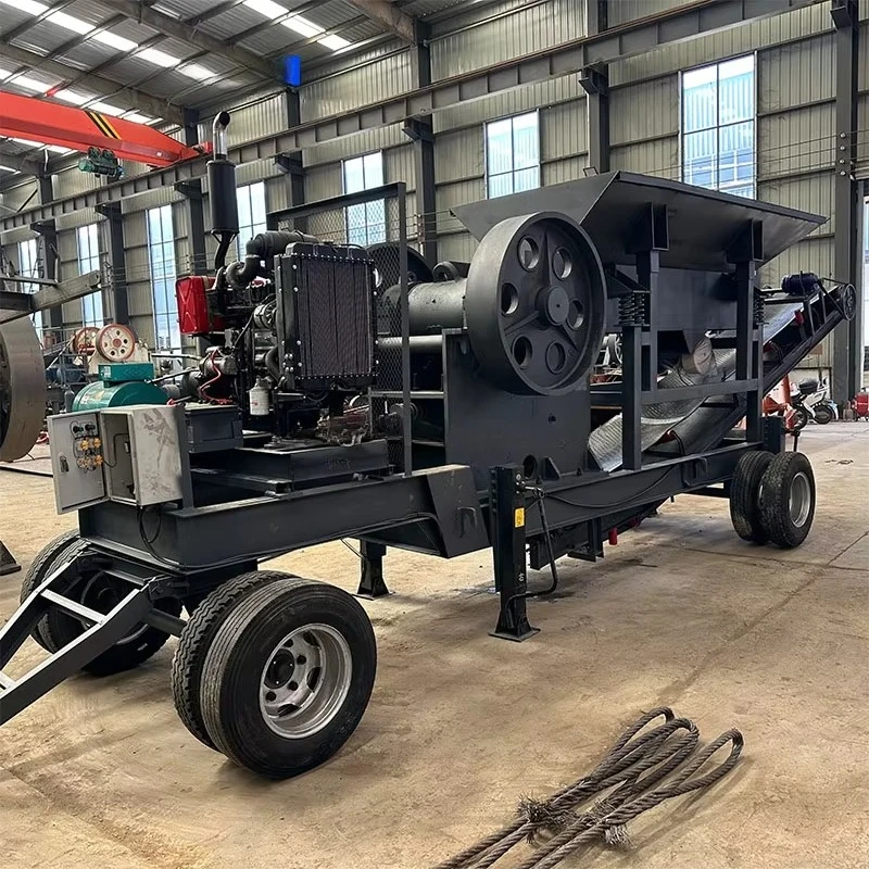 ISO Compact Mobile Jaw Crusher 100*600 4 5t h for Small Ore Processing Plant Trituradora Mandíbula