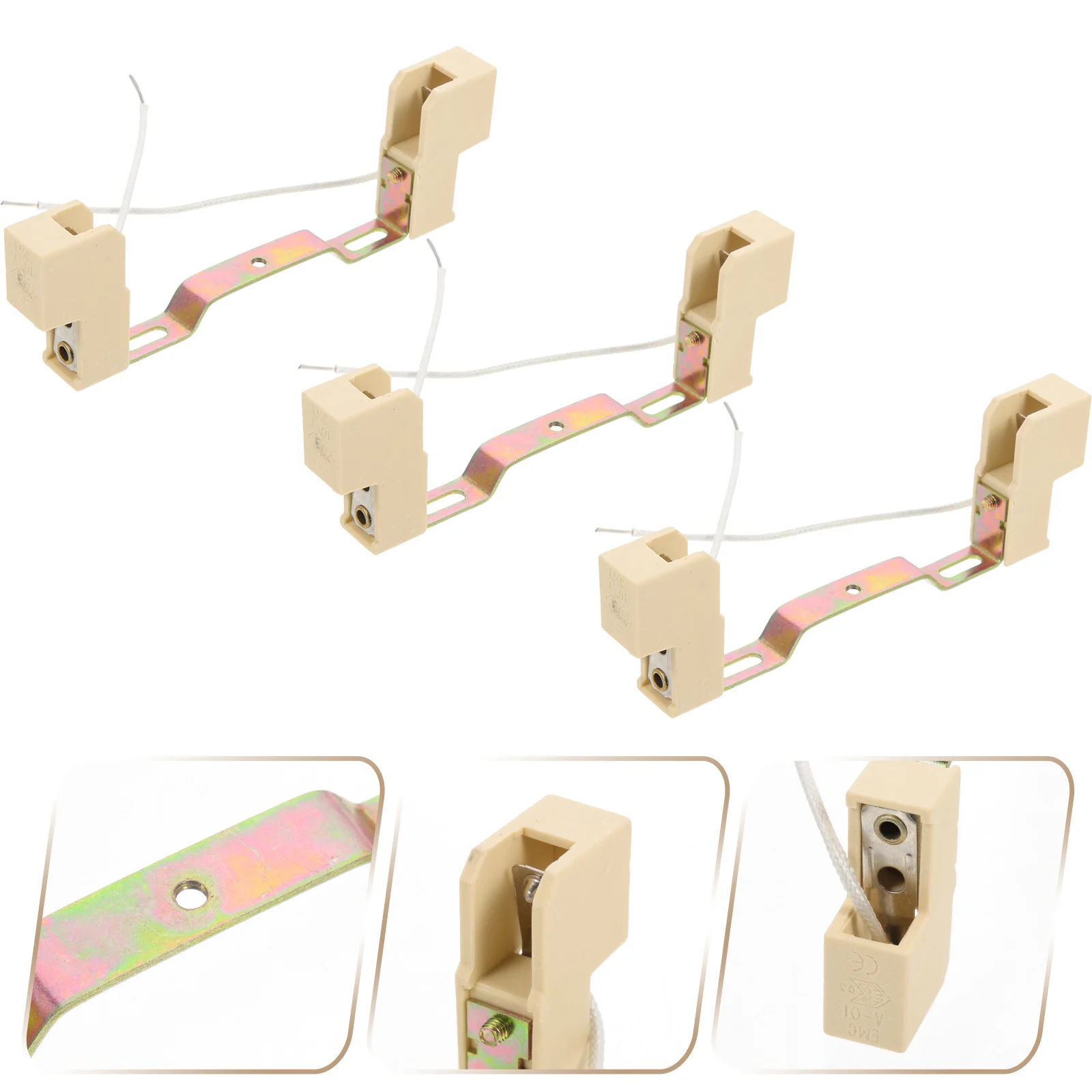 3 stücke Keramik Halter Sockel Halter Basis 118mm Halterung Glühbirne Sockel Doppelseitige Lampe Stecker Ersatz