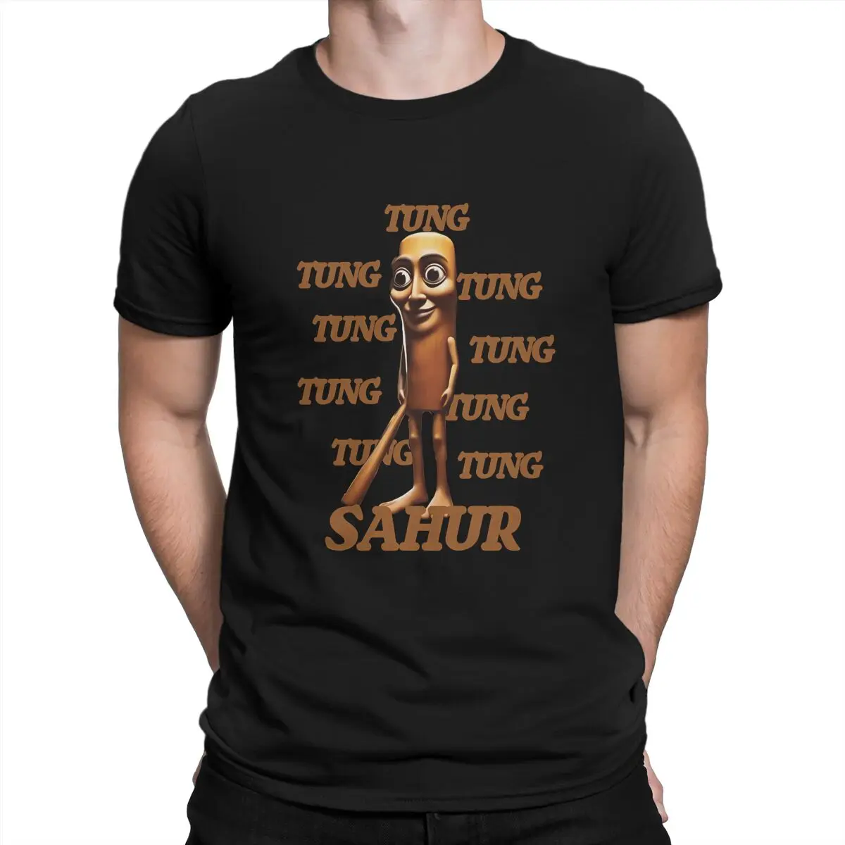 

Brain Rot Tung Tung Tung Sahur Meme Italian Brainrot Fashion Polyester TShirts Male Harajuku Streetwear T Shirt O Neck
