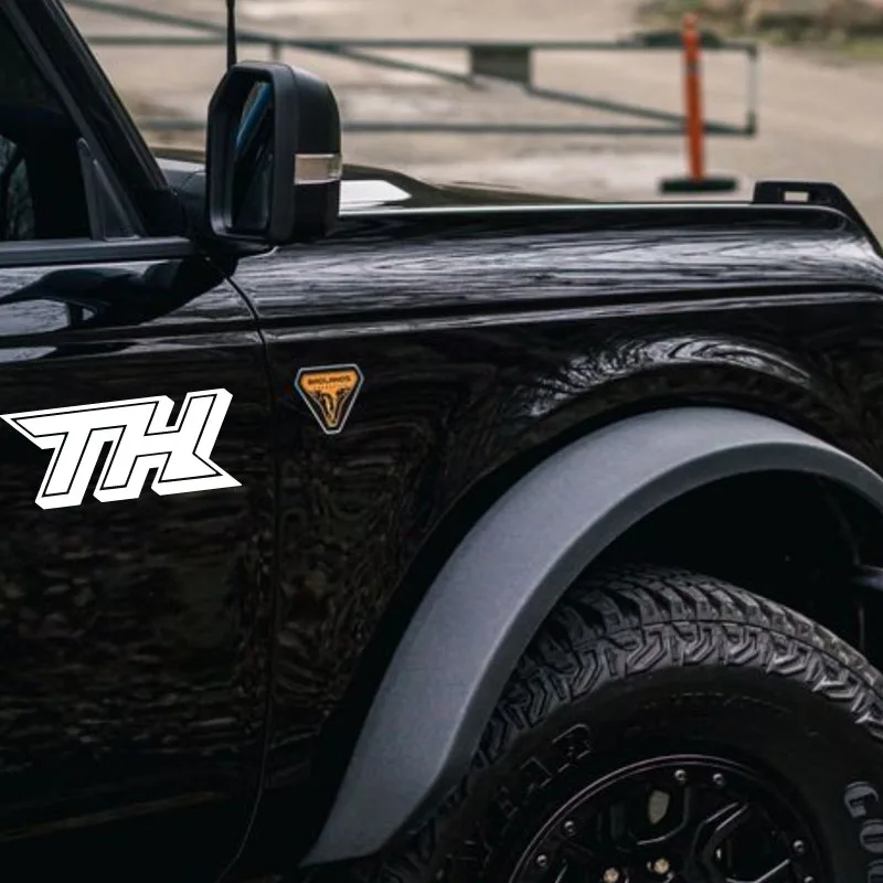 

TH Letter Vinyl Decal 3D Racing Style Car Stickers for Truck SUV Motorcycle Window Bumper Decor