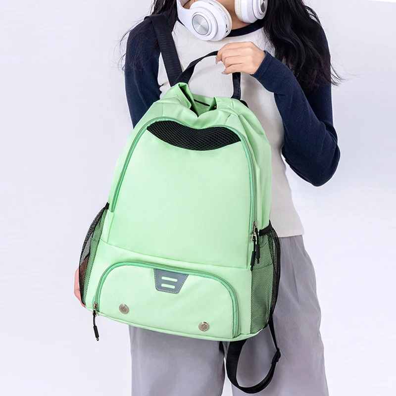 حقيبة تدريب كرة السلة متعددة الوظائف للجنسين، رياضية خارجية، سعة كبيرة، مقاومة للماء مع حجرة للأحذية