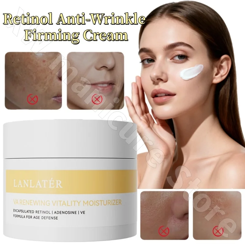 

Retinol Facial Cream Moisturizes Tightens Tightens Skin Fades Fine Lines Improves Dryness and Dark Yellow Facial Care Cream 50g