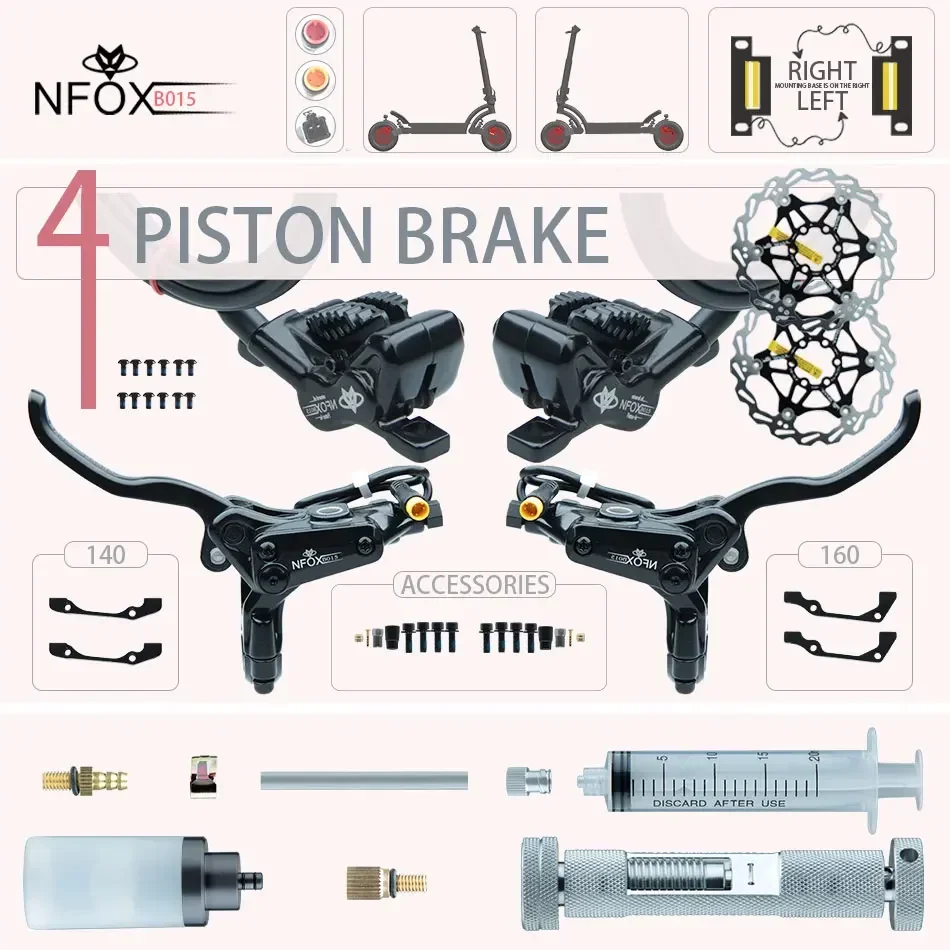 Nfox b015 4-Kolben-Scheibenhydraulikbremse vorderer Rückspiegel für Elektro roller aus Roto Split