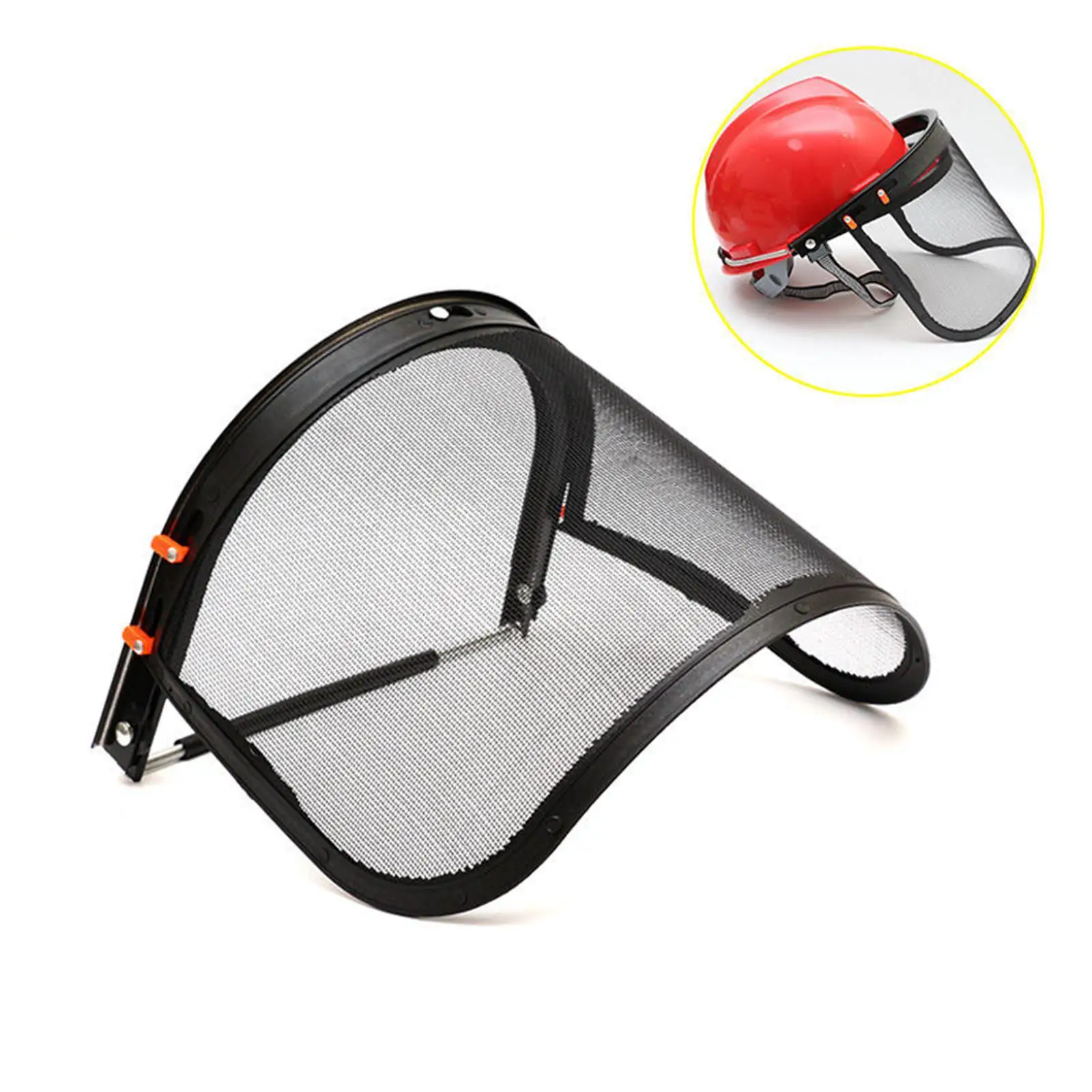 Face Shield and Bracket Combo Metal Wire Visor for Hard Hat Convenient Installation Replaces Parts Aluminum Bracket