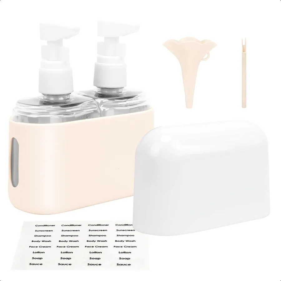 

Travel Bottles Leak Proof Refillable Tsa Approved Travel Size Toiletries 2 in 1 Liquid Bottles Containers with Labels and Funne