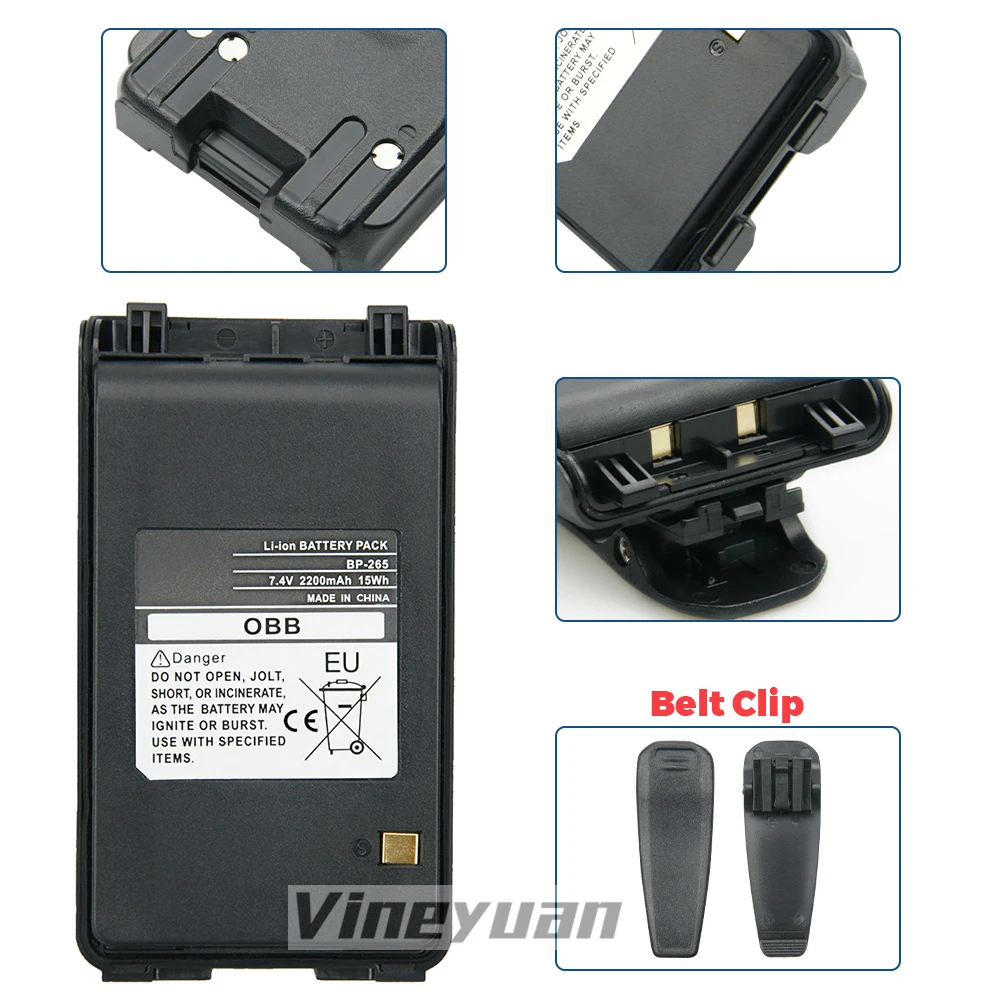 BP-265 Li-ion Battery For ICOM IC-T70A IC-T70E IC-V80 IC-V86 IC-F3001 IC-F4001 IC-F3003 IC-F4003  IC-F4008 Two Way Radios