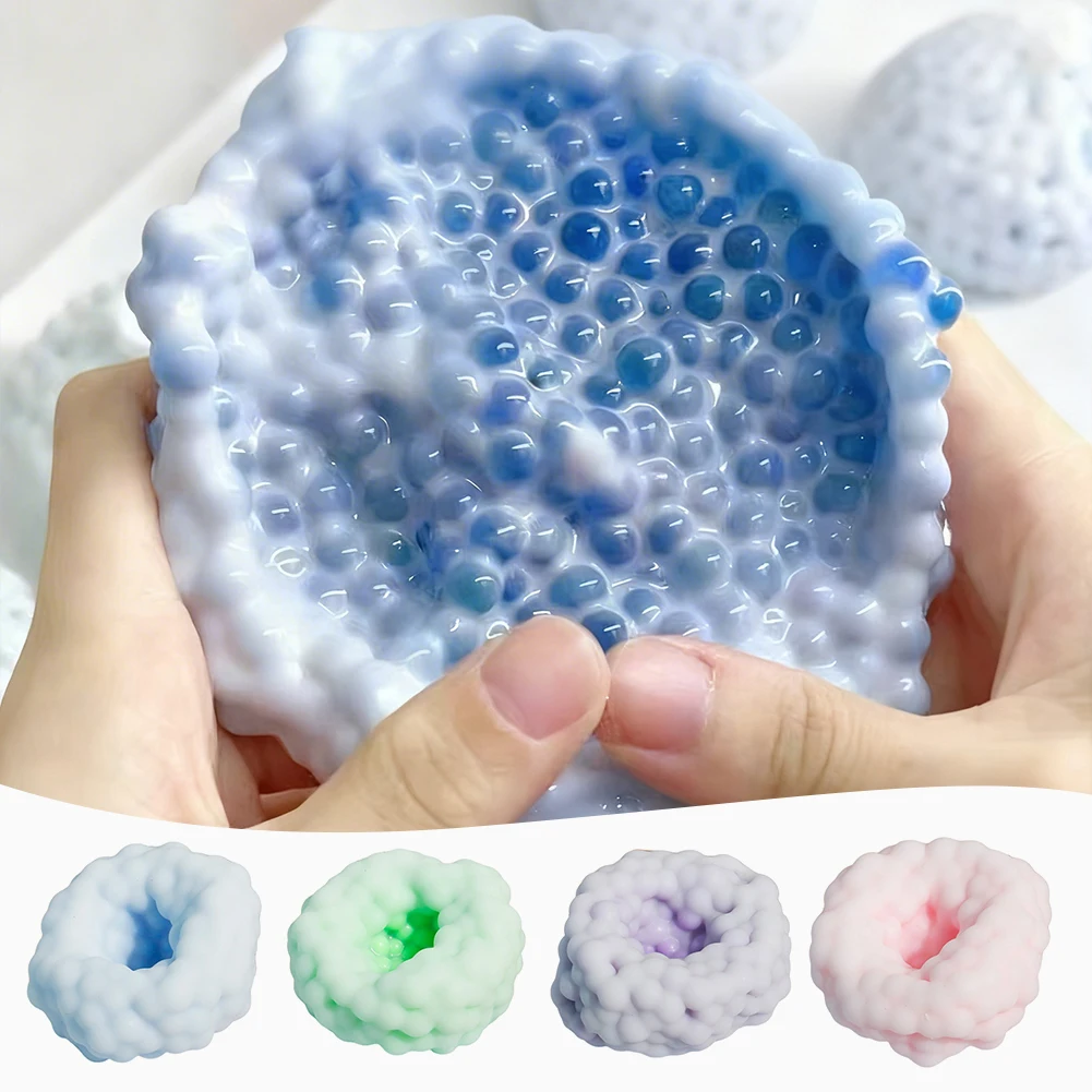 5pcs Crunchy Squishies Stress Ball Fidgets Toy Stress Anxiety Relief Balls Office Sand Filled Crunchy Balls Desk Squeeze Toys