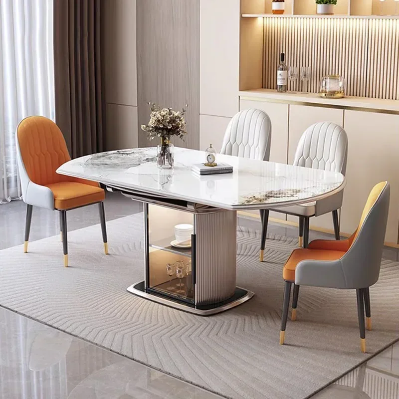 Extension Dining Table Modern Living Organiser Luxury Chaire Round mesa plegable Furniture