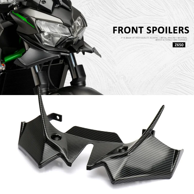 

New Motorcycle Front Spoiler Fairing Winglet Aerodynamic Wing Cover Trim For Kawasaki Z650 Z 650 z650 2021 2022 2023 2024 2025