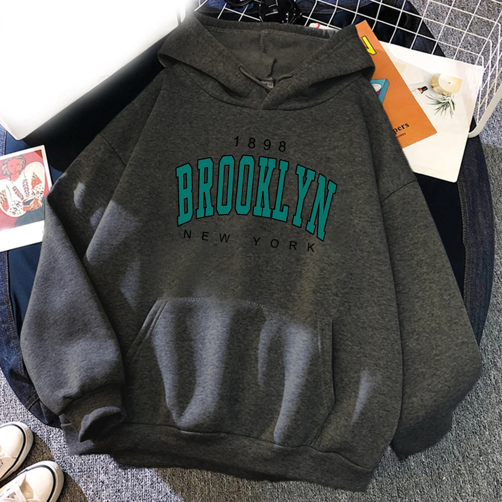 Fashion 1898 Brooklyn New York Hoodies Printed Men Woman Hoodie Hooded Sweatshirts Harajuku Pullovers Unisex Tracksuits Clothing