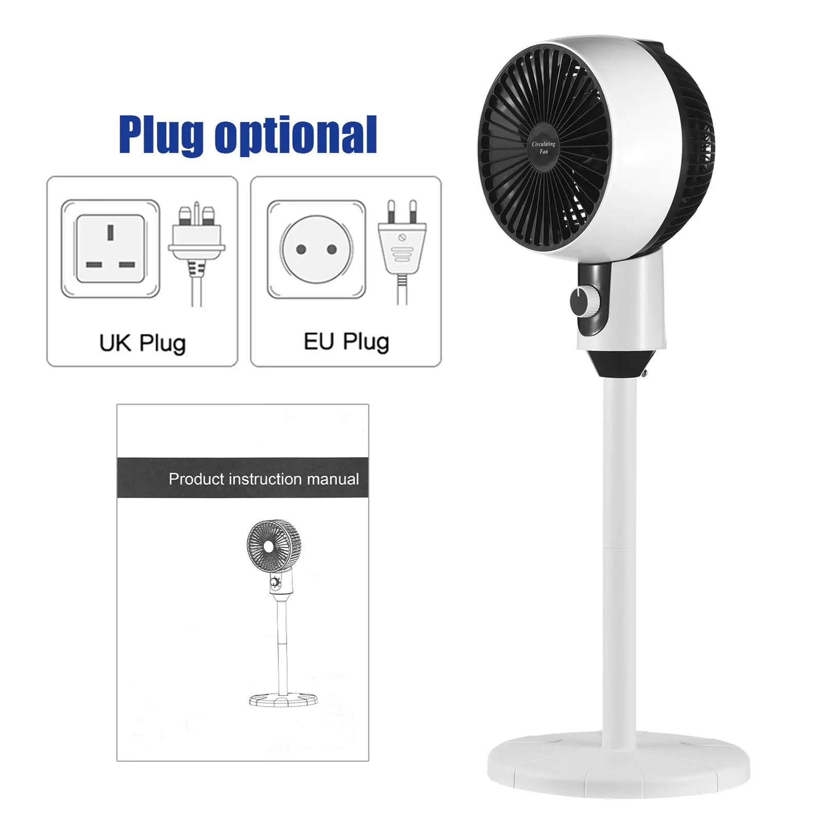 

Осциллирующий вентилятор с 3 скоростями, тихий, на пьедестале, эффективная циркуляция воздуха, удобный, портативный, для дома, спальни, гостиной, напольный вентилятор