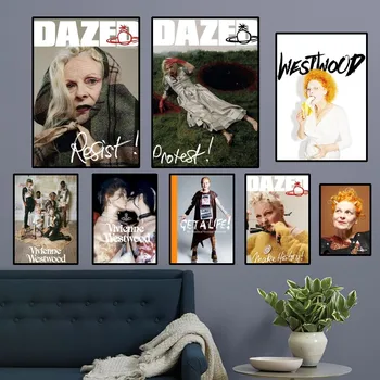 V-Vivienne 패션 W-Westwood 포스터 홈 룸 장식, 거실 침실 미적 아트 벽 그림 스티커