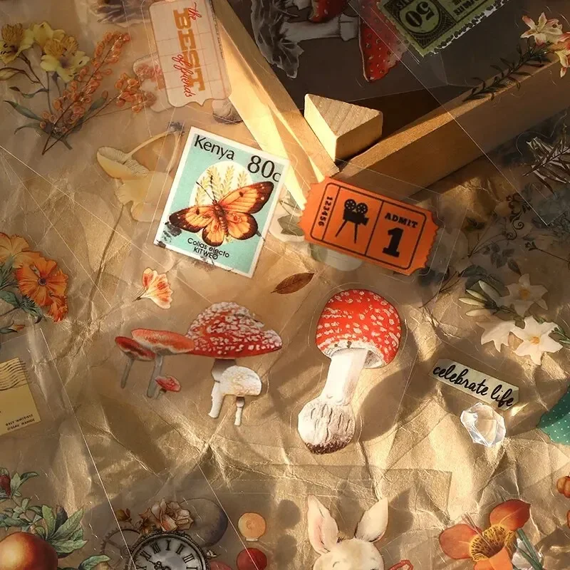 100 قطعة/صندوق الإبداعية فراشة النبات ملصق مجموعة ملصقات Kawaii كتيب DIY بها بنفسك المواد حزمة الديكور سجل القصاصات ملصقات الهدايا