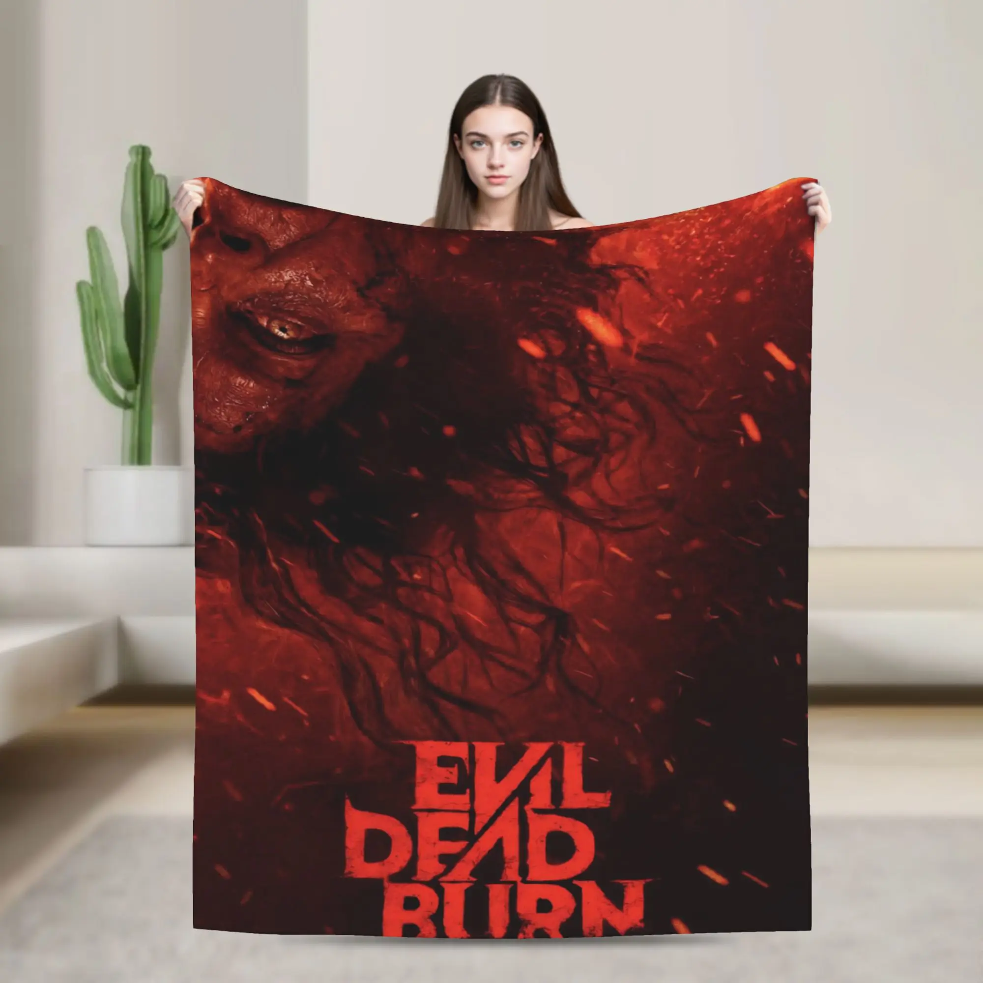 Evil Dead Burn Blanket Multiple Sizes Cozy and Lightweight  Throw Blankets for Sofa Couch and Bed