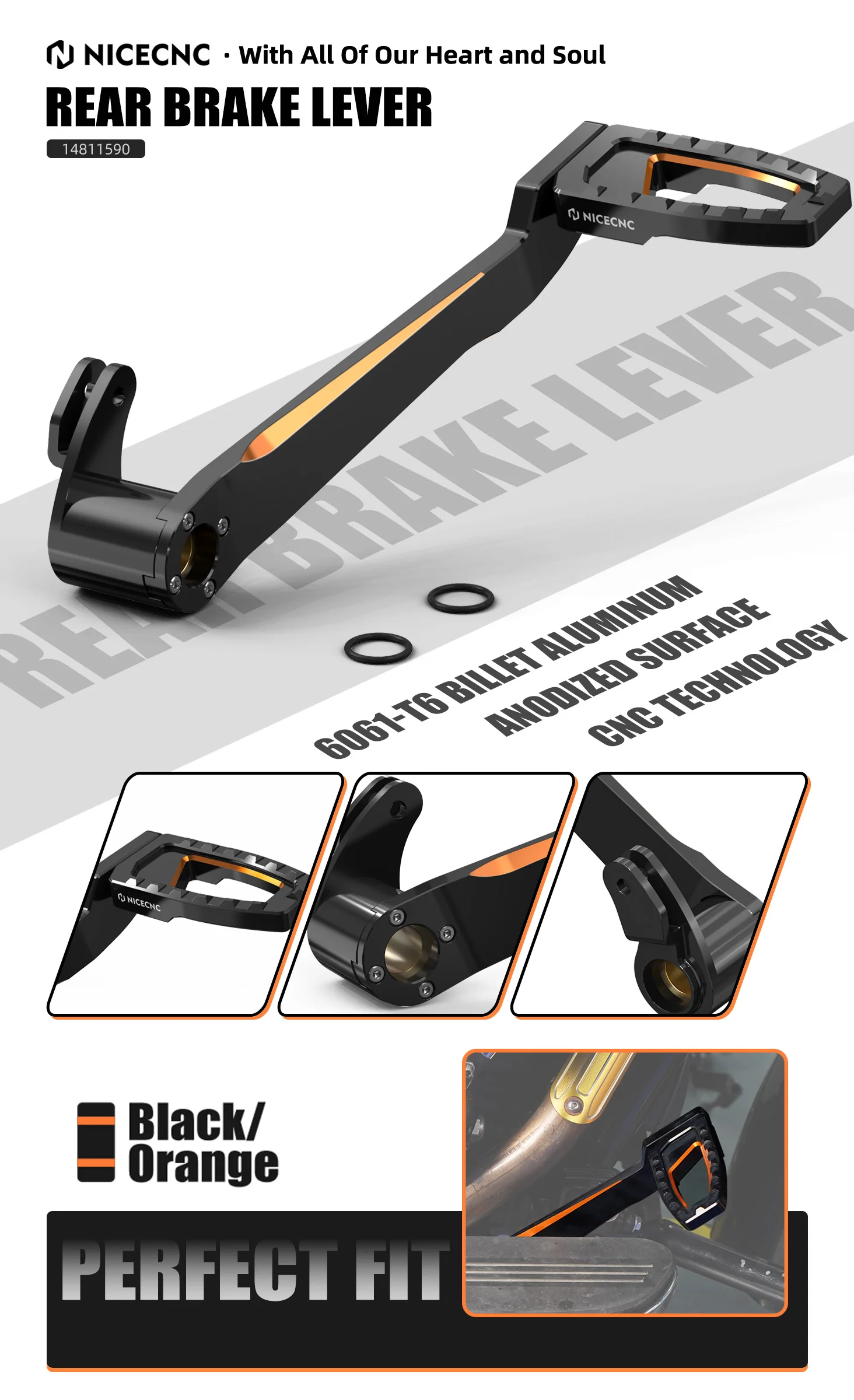 Für Harley Road Glide FLTRX FLTRXS 2015-2024 Fahrer- und Beifahrer-Fußrasten, Hinterer Bremshebel, Schalthebel, Street Glide FLHX 17 – Detail 13