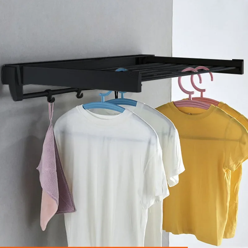 

Simple Balcony Invisible Hangers Household Folded Retractable Clothes Drying Rack Home Indoor Shoes Pants Hanger Organizer