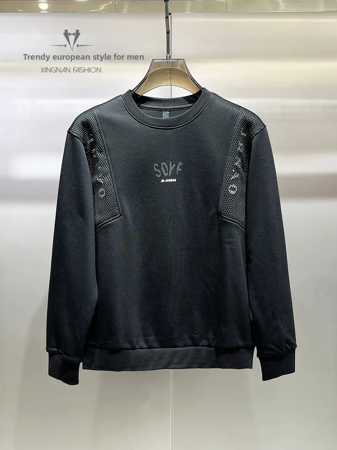 

Men's round Ne Fce Lined Hoodie Faionable Splicing Warm Overhead irt Cotton Polyester Blend Stand Fit Casual Wear