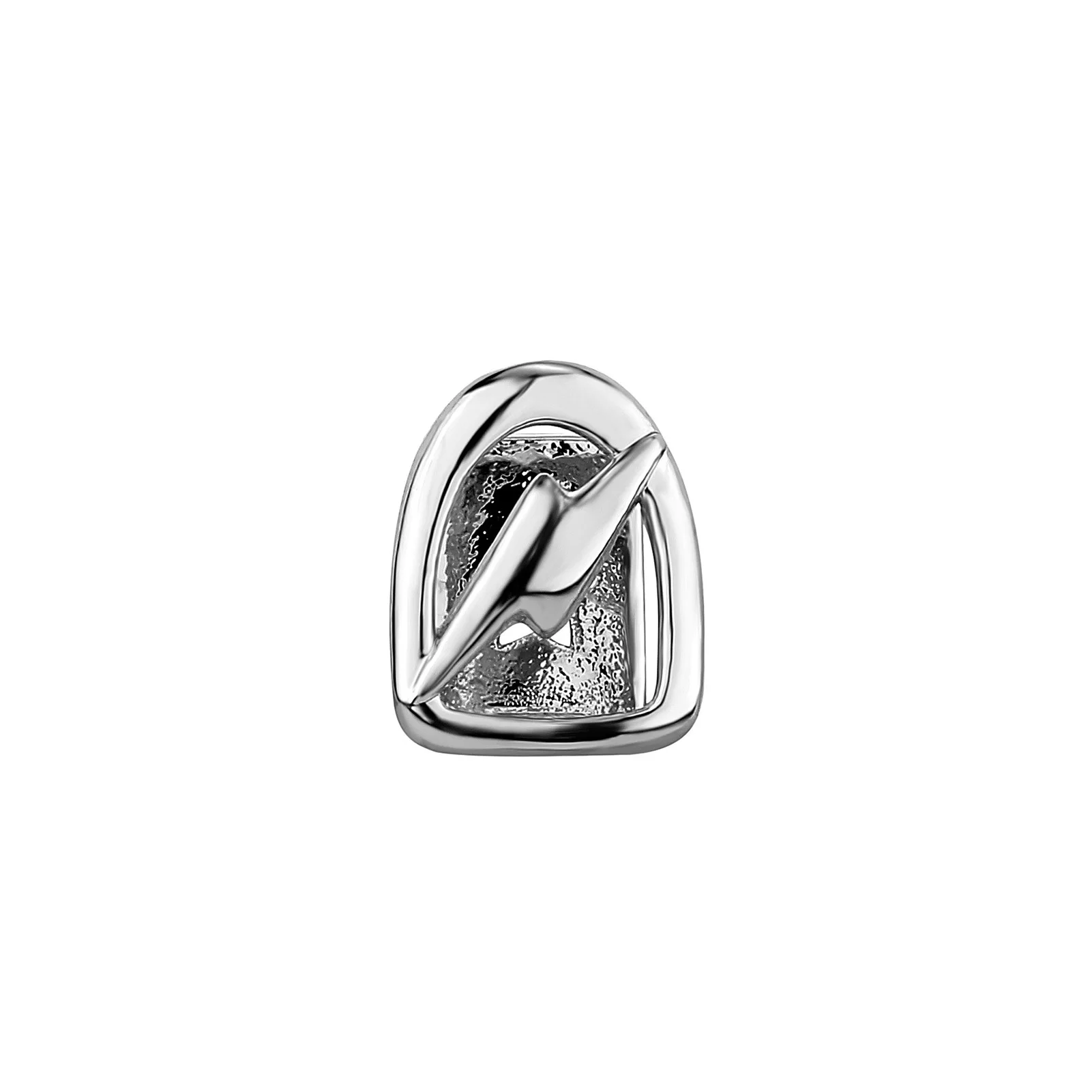 Hip Hop Lightning Hollow Tooth Grillz Single Tooth Cap Gold Silver Tone Removable Mouth Decor Rapper Men Festival Accessories