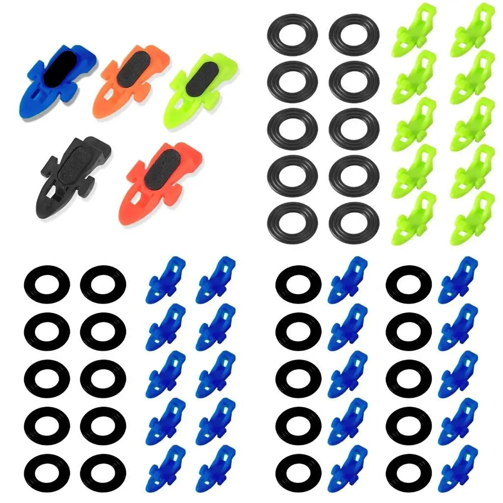 

R6FE 10Pcs Fishings Rod Hook Keeper Plastic Fishing Hook Secure Holder Fishing Lures Baits Keeper Hook Secure Device