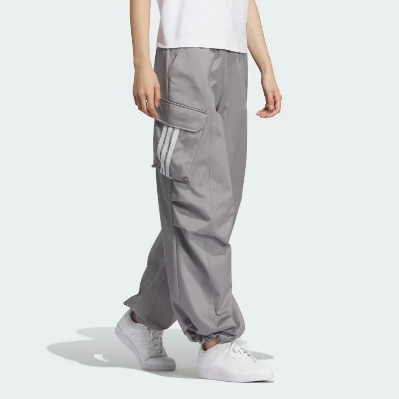 Adidas Wind Resistant Mid Rise Waist Track Cut Hidden Pocket Outdoor Long TrousersKF2663