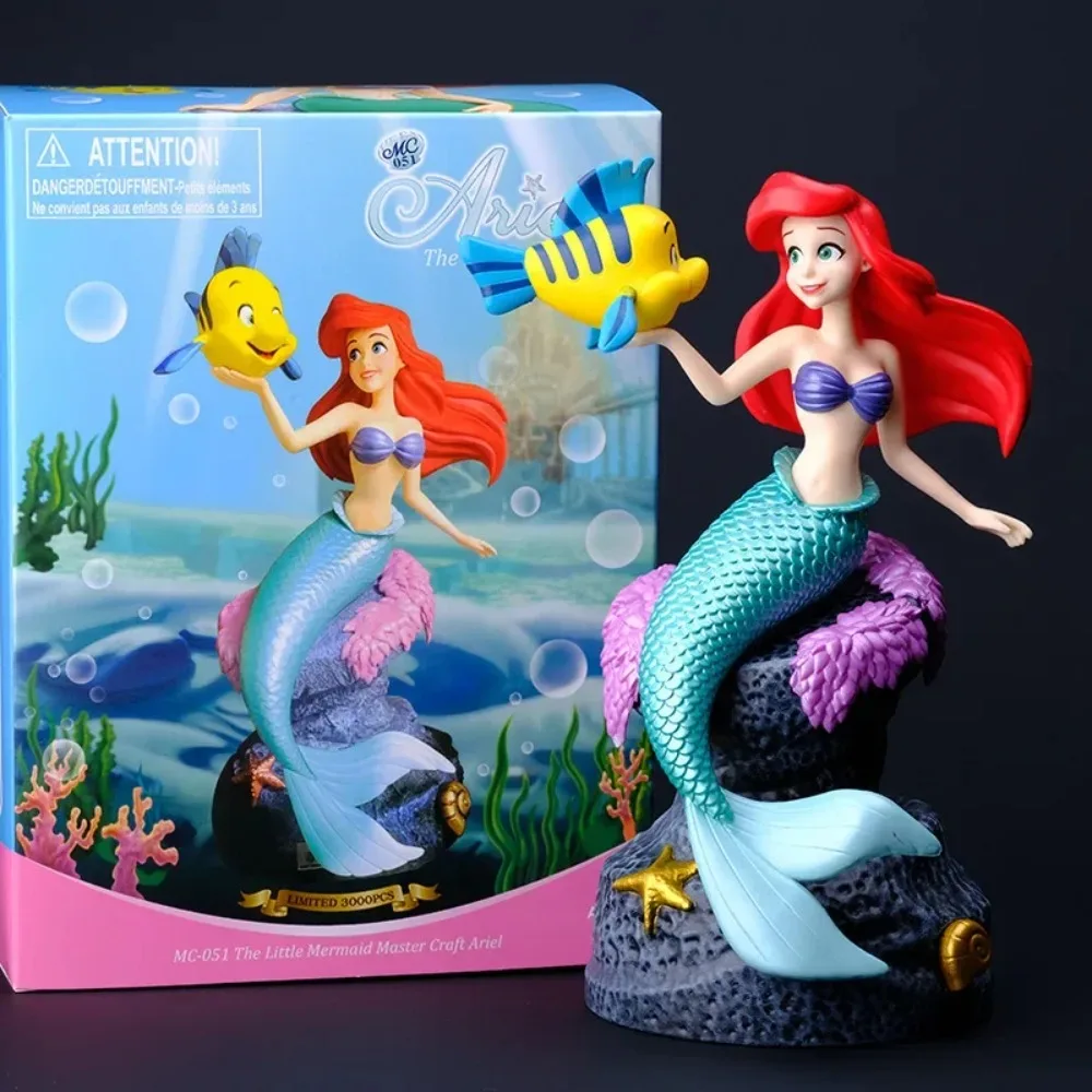ديزني الأميرة ارييل أنيمي ليتل ميرميد ألعاب شخصيات الحركة ارييل بولي كلوريد الفينيل مجموعة غرفة سيارة كعكة الديكور هدية للأطفال الفتيات #1