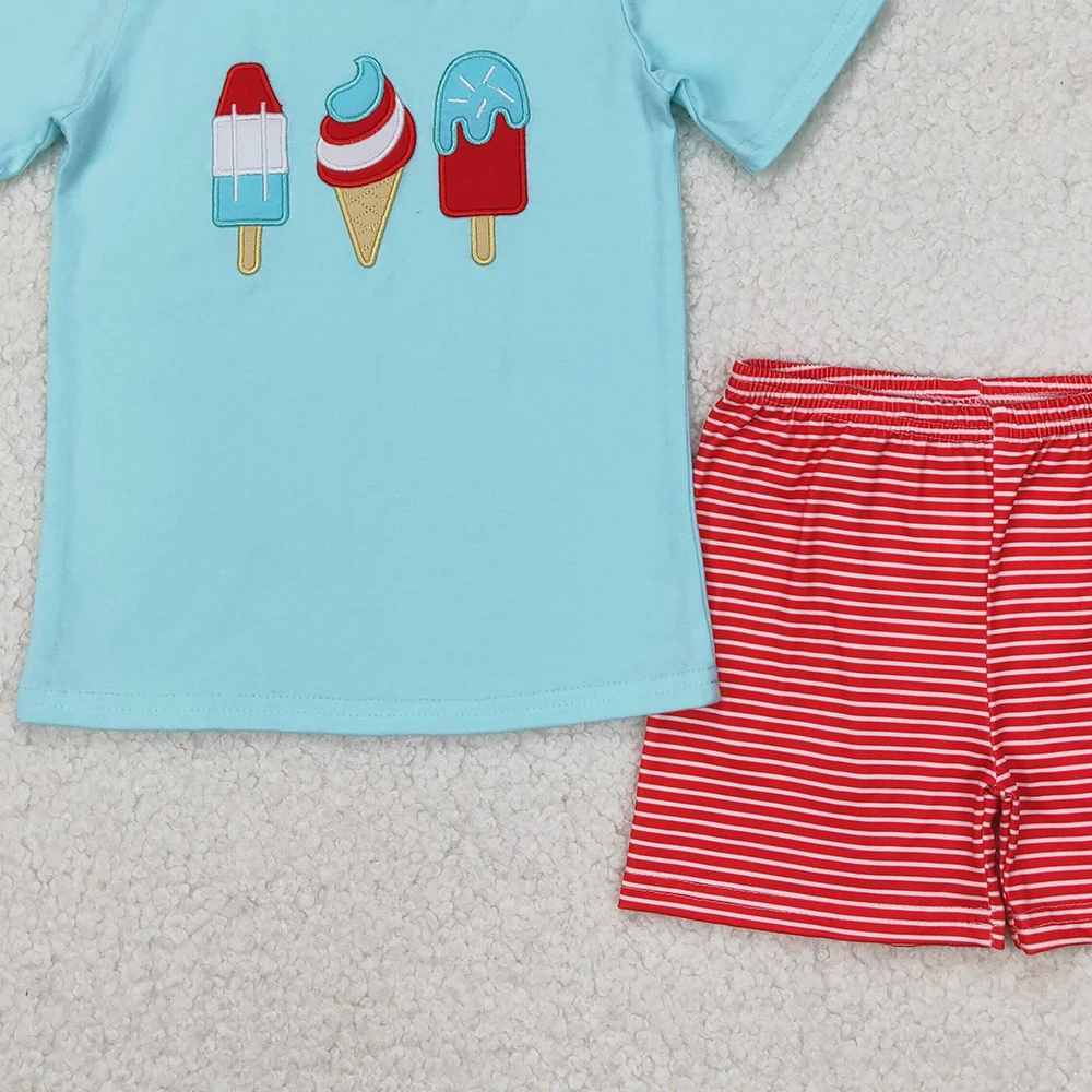 BSSO1269 Ensemble chemise popstick pour bébé garçon du 4 juillet