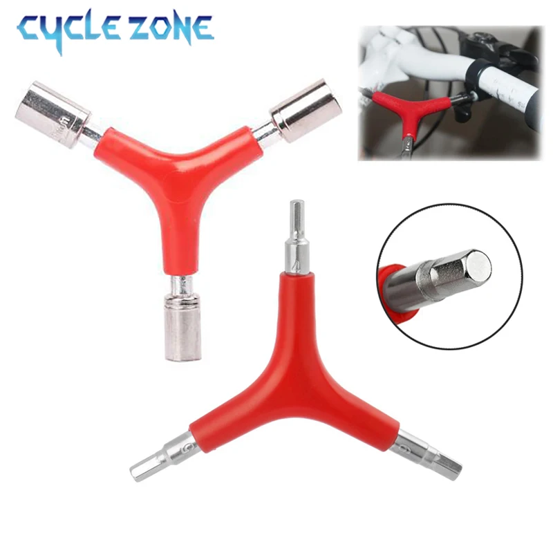 1/2/3 PCS Trigeminal Hexagon Spanner 3 Way Y-Type Spanner Portable Bicycle Repair Tools Cycling MTB Road Mountain Accessories