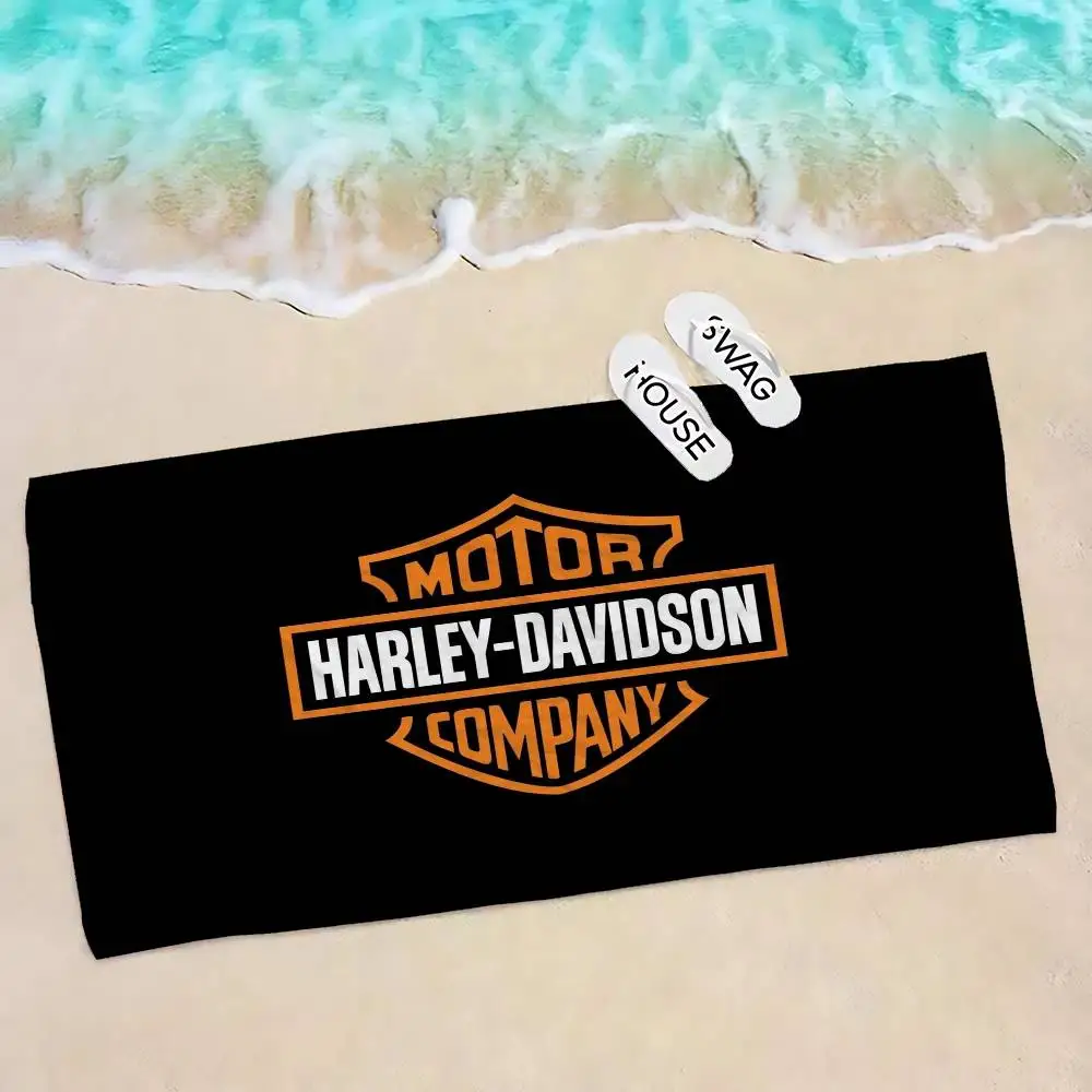 Vintage Motorcycle H-Harley Davidsones Anime Beach Swimming Absorbent Washcloth Children's Gifts for Kids Travel Camping Gym view 2